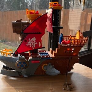 Red Pirate Ship Playset for Kids - Brand Unknown